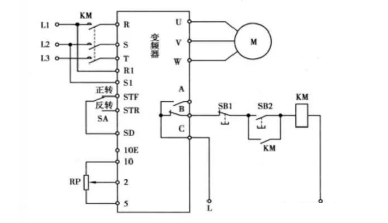 变频器使用继电器和开关控制电机运行方式详解(图1)